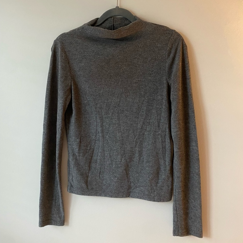 Forever 21 contemporary collection grey mock neck long sleeve